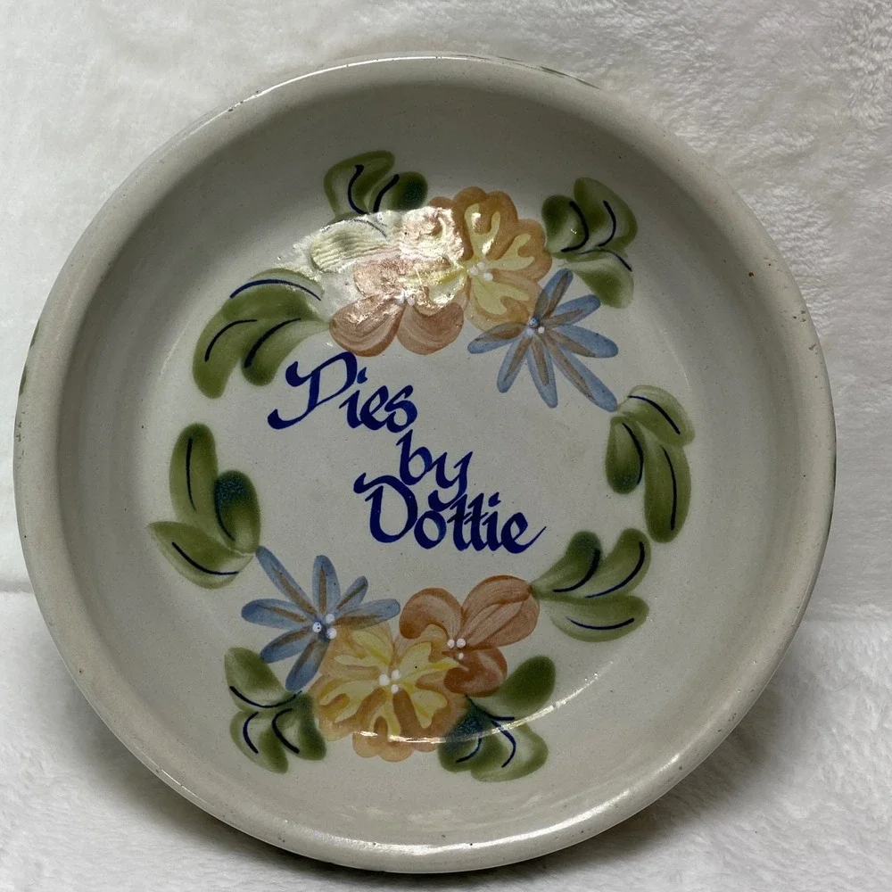 Louisville Stoneware Pies by Dottie Ceramic Pie‎ Plate Hand Painted Farmhouse